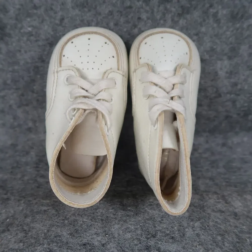 Wee Walkers Baby Shoes 1 Washable Lace Up Sneaker Vintage White Doll Classic
